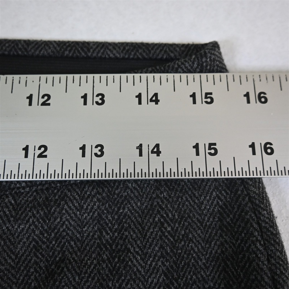 Simply‎ Vera Wang M Gray Herringbone Ponte Pull On Bootcut Dress Womens Pants - Picture 2 of 9